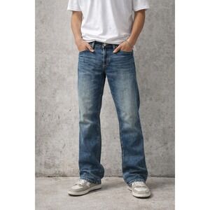 T.K. Axel Jeans Mens 36x32 Slim Boot Denim 90's Light Wash Distressed Y2K